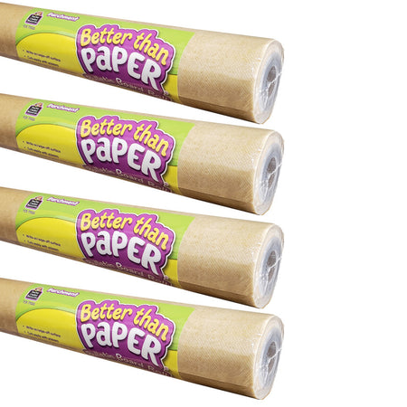 Better Than Paper&reg; Bulletin Board Roll, 4' x 12', Parchment, Pack of 4