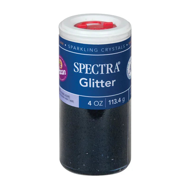 Arts & Crafts Glitter, Black, 4 oz, 1 Jar