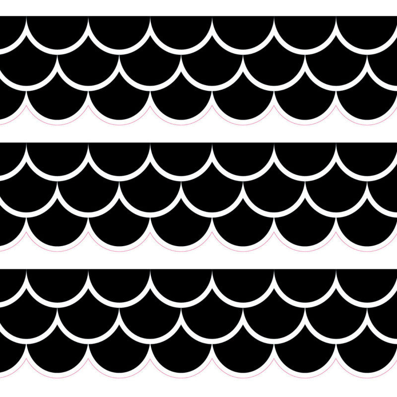 Black Scallops EZ Border&trade;, 48 Feet Per Pack, 3 Packs