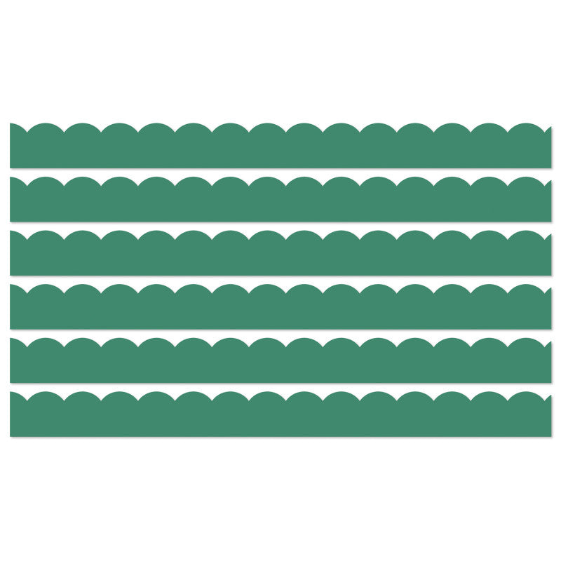 Grow Together Jade Green Scalloped Borders, 39 Feet Per Pack, 6 Packs