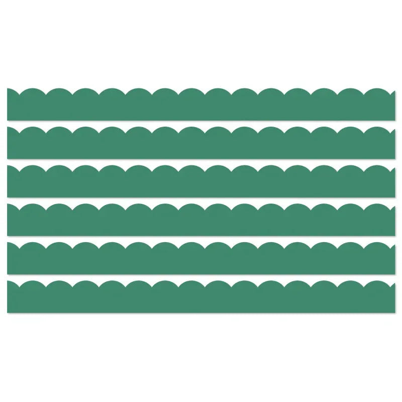 Grow Together Jade Green Scalloped Borders, 39 Feet Per Pack, 6 Packs