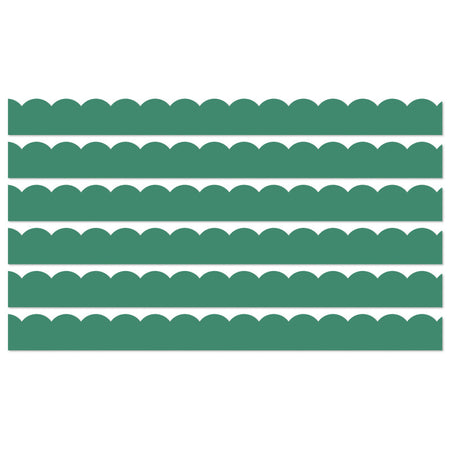 Grow Together Jade Green Scalloped Borders, 39 Feet Per Pack, 6 Packs