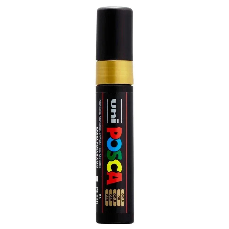 uni® POSCA PC-17K Water-Based Paint Markers, Extra Broad Tip (15mm), Gold
