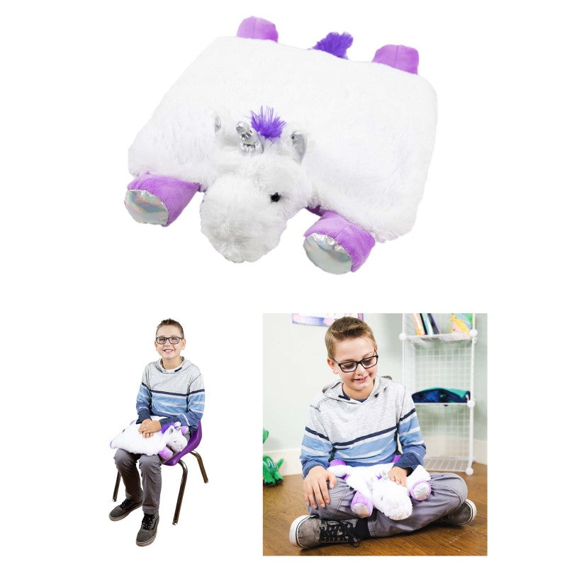Washable Sensory Plush Lap Pad, Unicorn