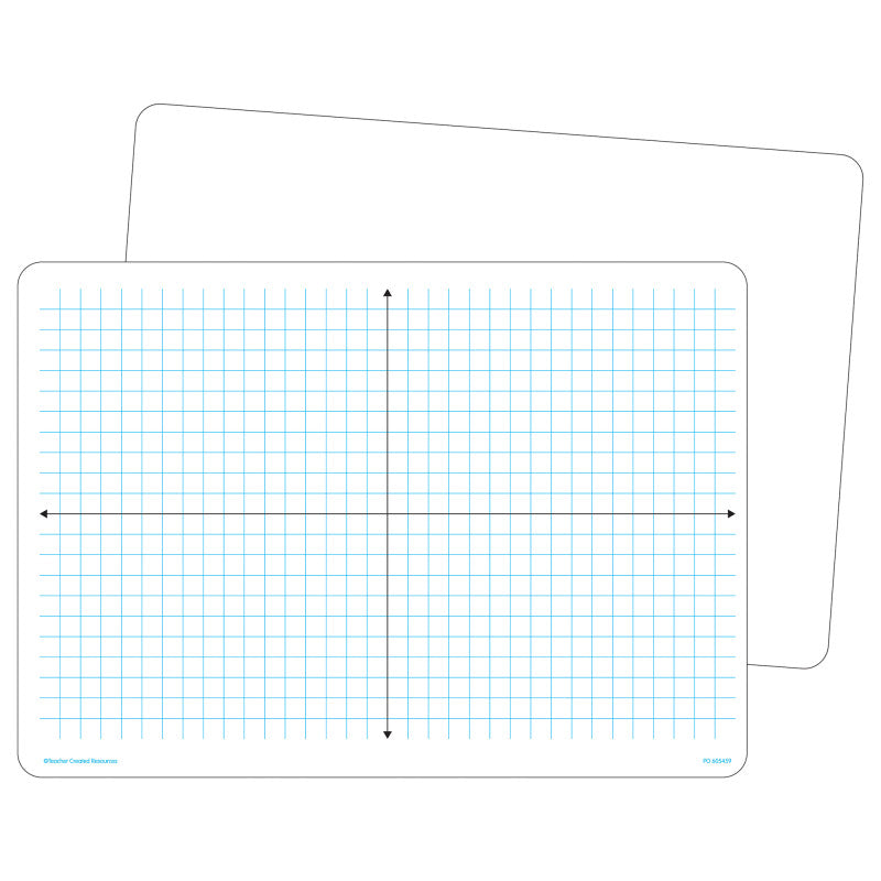Double-Sided Coordinate Plane Dry Erase Boards, Pack of 10