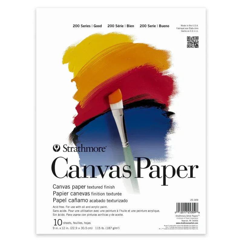 200 Series Canvas Pad, 10 Sheet, 9x12 inch, 1 Count