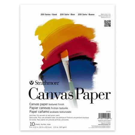 200 Series Canvas Pad, 10 Sheet, 9x12 inch, 1 Count
