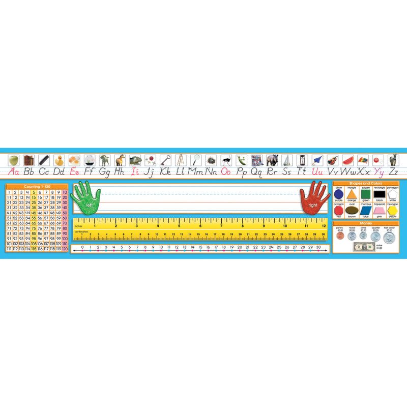 Primary Modern Manuscript Counting 1-120 Desk Plate, Pack of 36