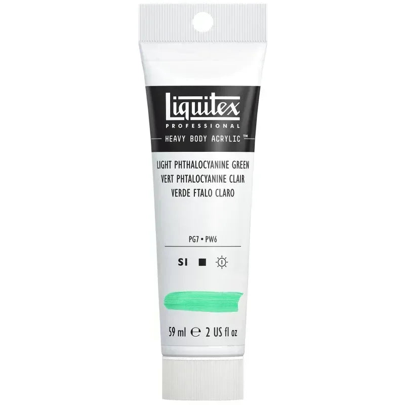 Professional Heavy Body Acrylic Paint, 59 mL Tube, Light Phthalocyanine Green