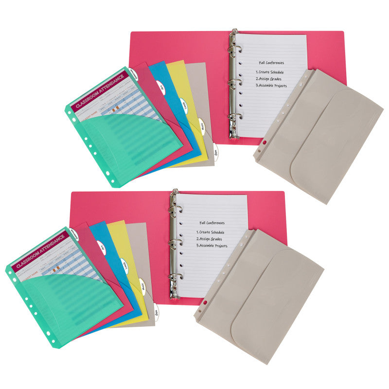 Mini Size Binder Starter Kit, Assorted, Pack of 2