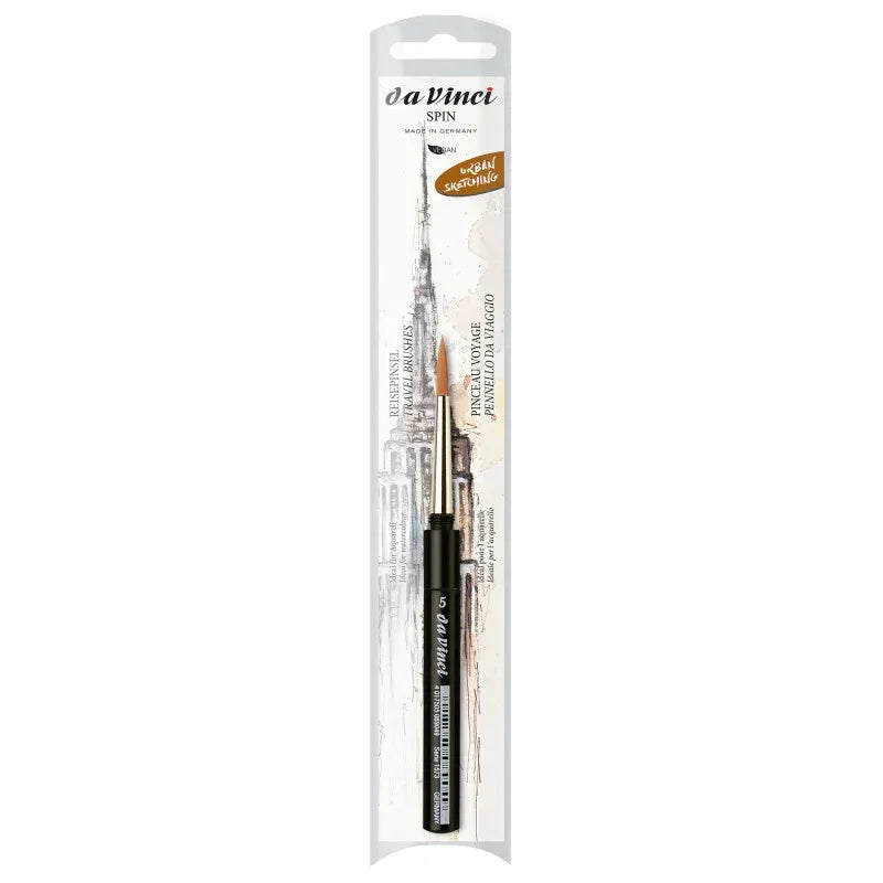 COSMOTOP-SPIN Pocket Travel Brush, Synthetic, Watercolor, Round, Series 1573, Size 5