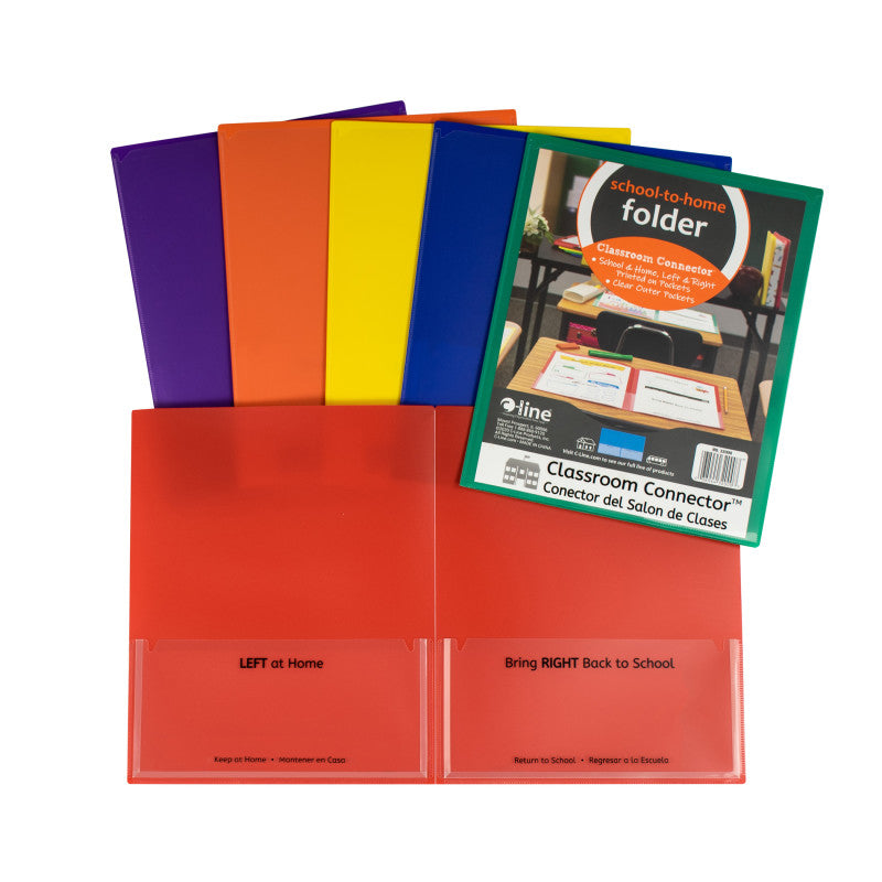 Classroom Connector&trade; School-To-Home Folders, Assorted Colors, Pack of 36