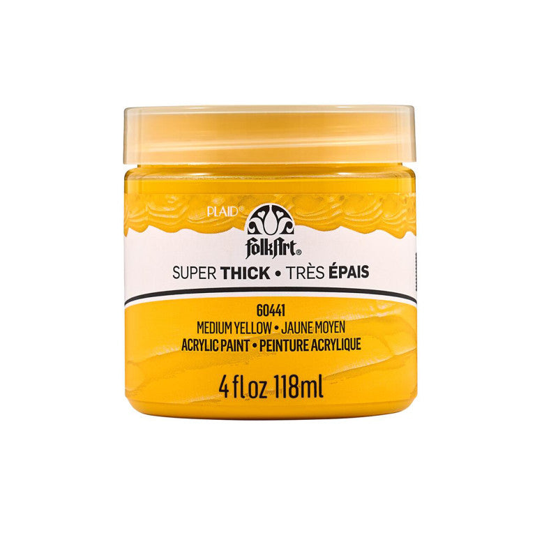 Super Thick Acrylic Paint, 4 oz, Medium Yellow
