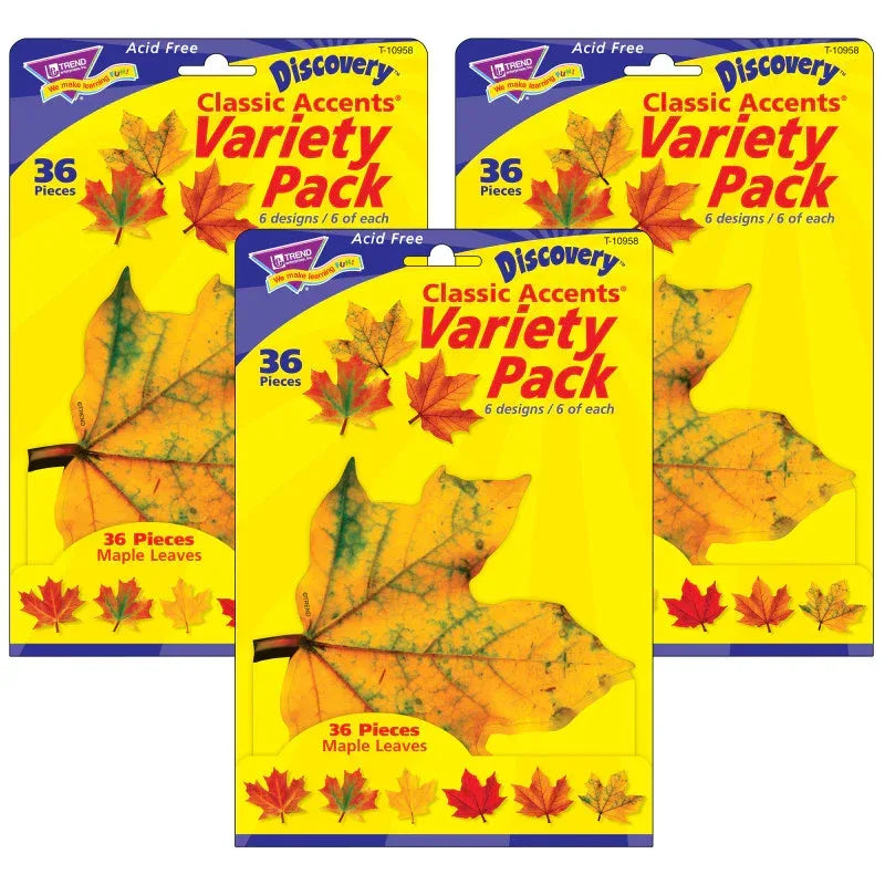 Maple Leaves Classic Accents&reg; Variety Pack, 36 Per Pack, 3 Packs
