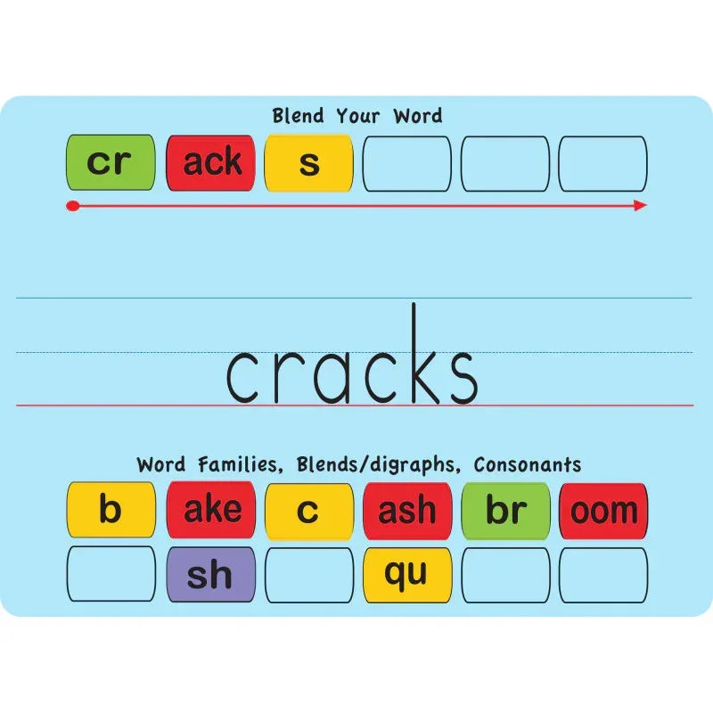 Touch-Stik&trade; Phonics Tiles & Mat, Blending Board Set, 100 Tiles