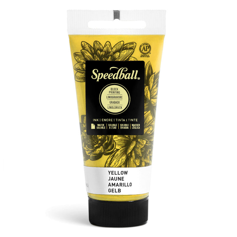 Water-Soluble Block Printing Ink, 1.25 oz, Yellow