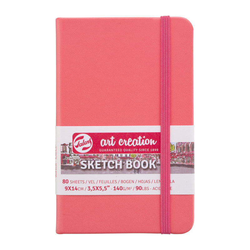 Sketchbook, 80 Sheets, 90lbs, Coral Red Cover, 3.5" x 5.5" 3e45b693b7435be9c1e601c1aba8b01cef9099ba