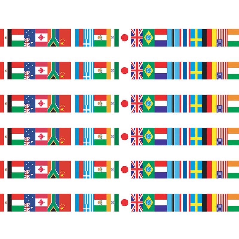 International Flags Spotlight Border&trade;, 36 Per Pack, 6 Packs