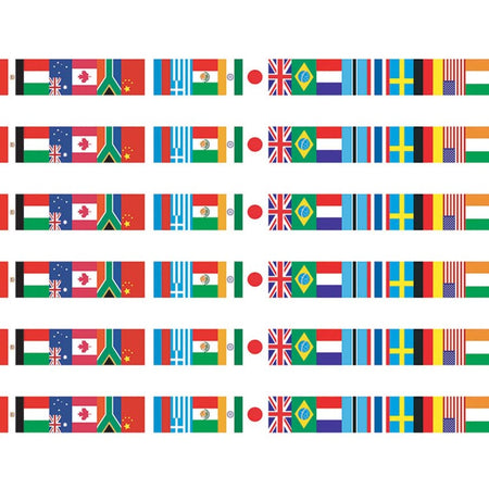International Flags Spotlight Border&trade;, 36 Per Pack, 6 Packs