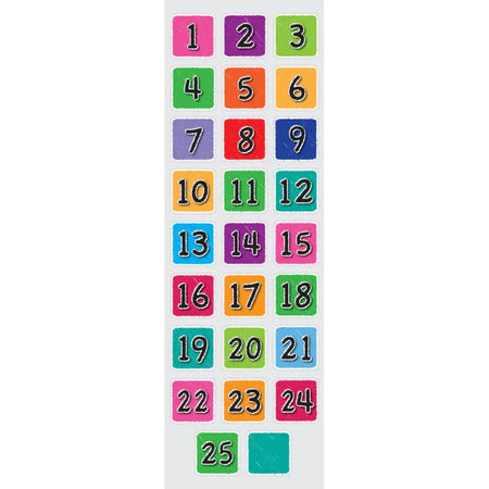 The Original Fun Mat™, Sensory Spots™, 4" Numbers 1-25, 26 pieces