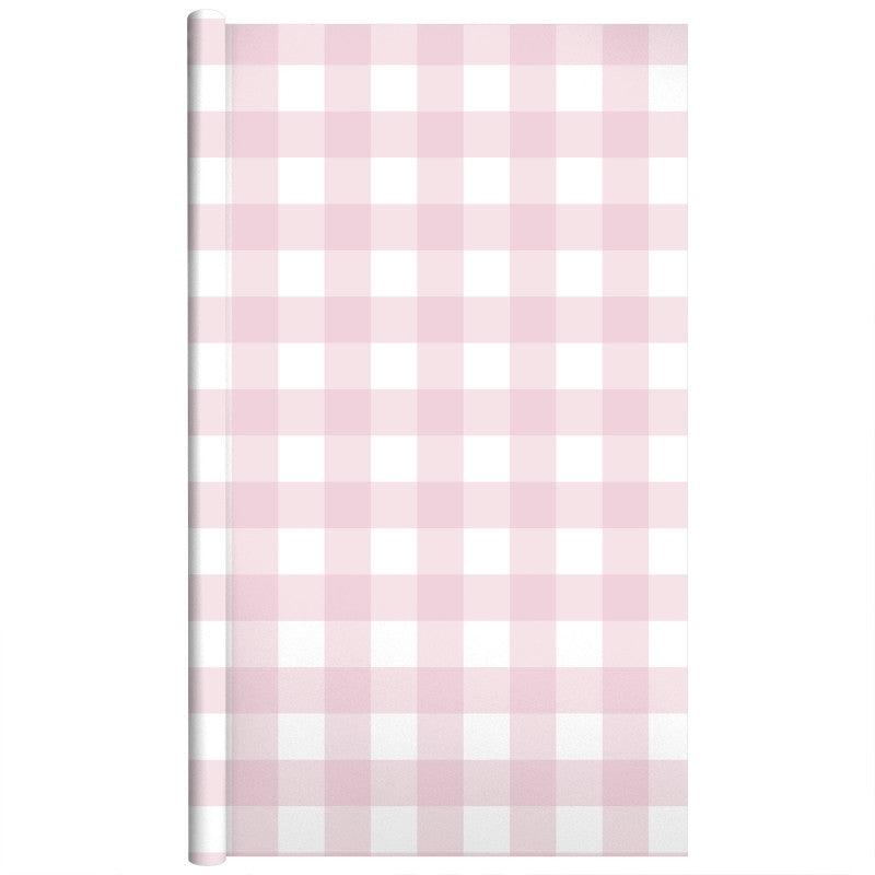 Cottage Gingham Pink Bulletin Board Paper Roll, 47.25" x 25'