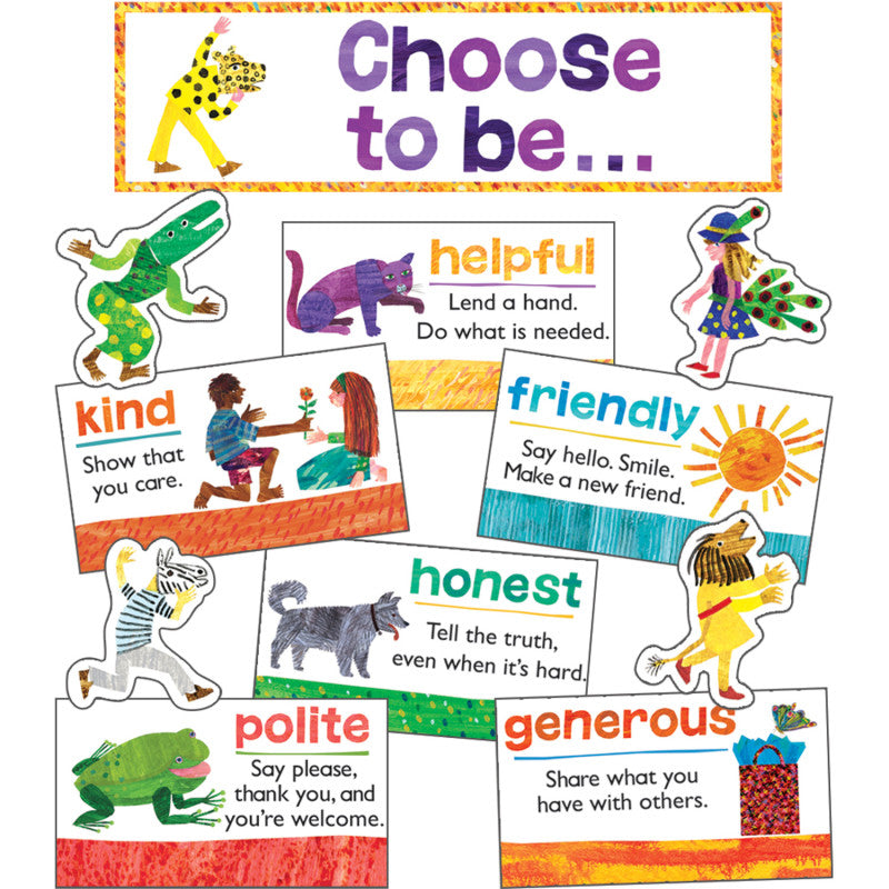 World of Eric Carle&trade; Positive Character Traits Mini Bulletin Board Set, 15 Pieces