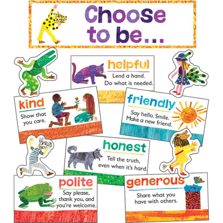 World of Eric Carle&trade; Positive Character Traits Mini Bulletin Board Set, 15 Pieces