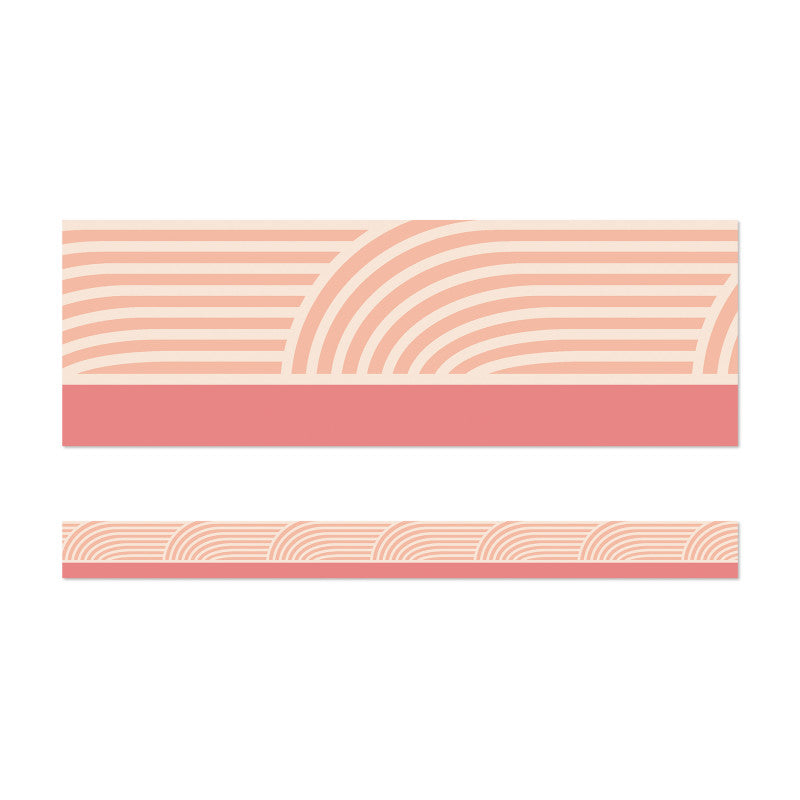 True to You Coral Wave Straight Bulletin Board Borders, 36 Feet