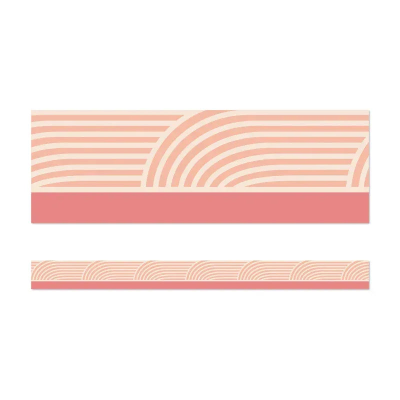 True to You Coral Wave Straight Bulletin Board Borders, 36 Feet