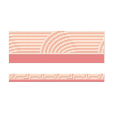 True to You Coral Wave Straight Bulletin Board Borders, 36 Feet