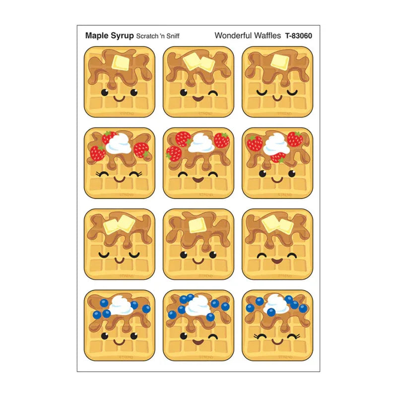 Wonderful Waffles, Maple Syrup Scent Scratch 'n Sniff Stinky Stickers&reg;, Pack of 48