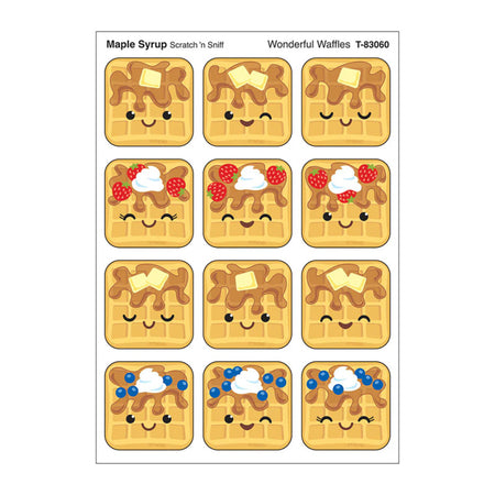 Wonderful Waffles, Maple Syrup Scent Scratch 'n Sniff Stinky Stickers&reg;, Pack of 48