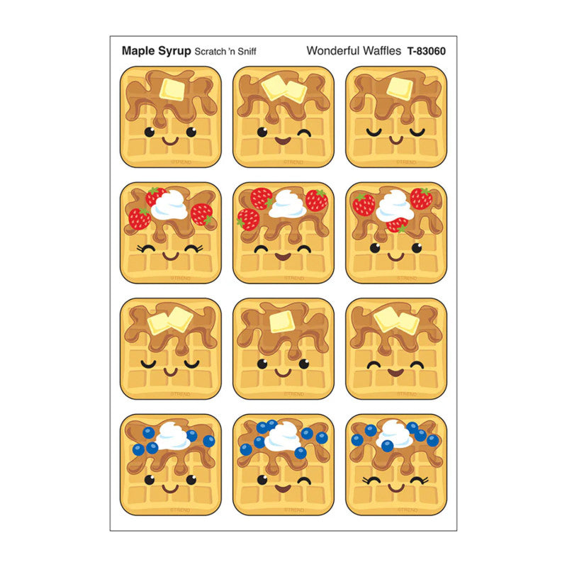 Wonderful Waffles, Maple Syrup Scent Scratch 'n Sniff Stinky Stickers&reg;, Pack of 48