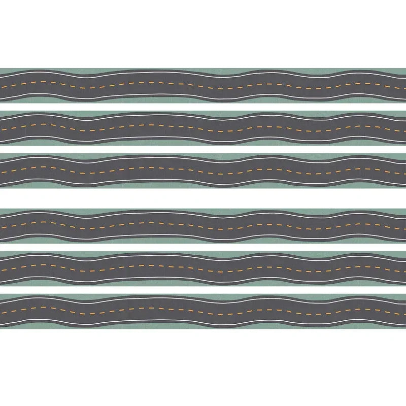 Road Trip Straight Border Trim, 35 Feet Per Pack, 6 Packs