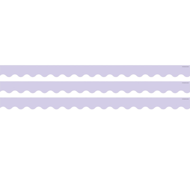 Lavender Scalloped Rolled Border Trim, 50 Feet, 3 Rolls