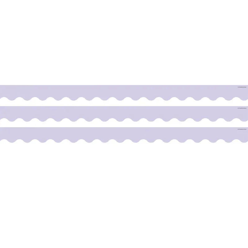 Lavender Scalloped Rolled Border Trim, 50 Feet, 3 Rolls