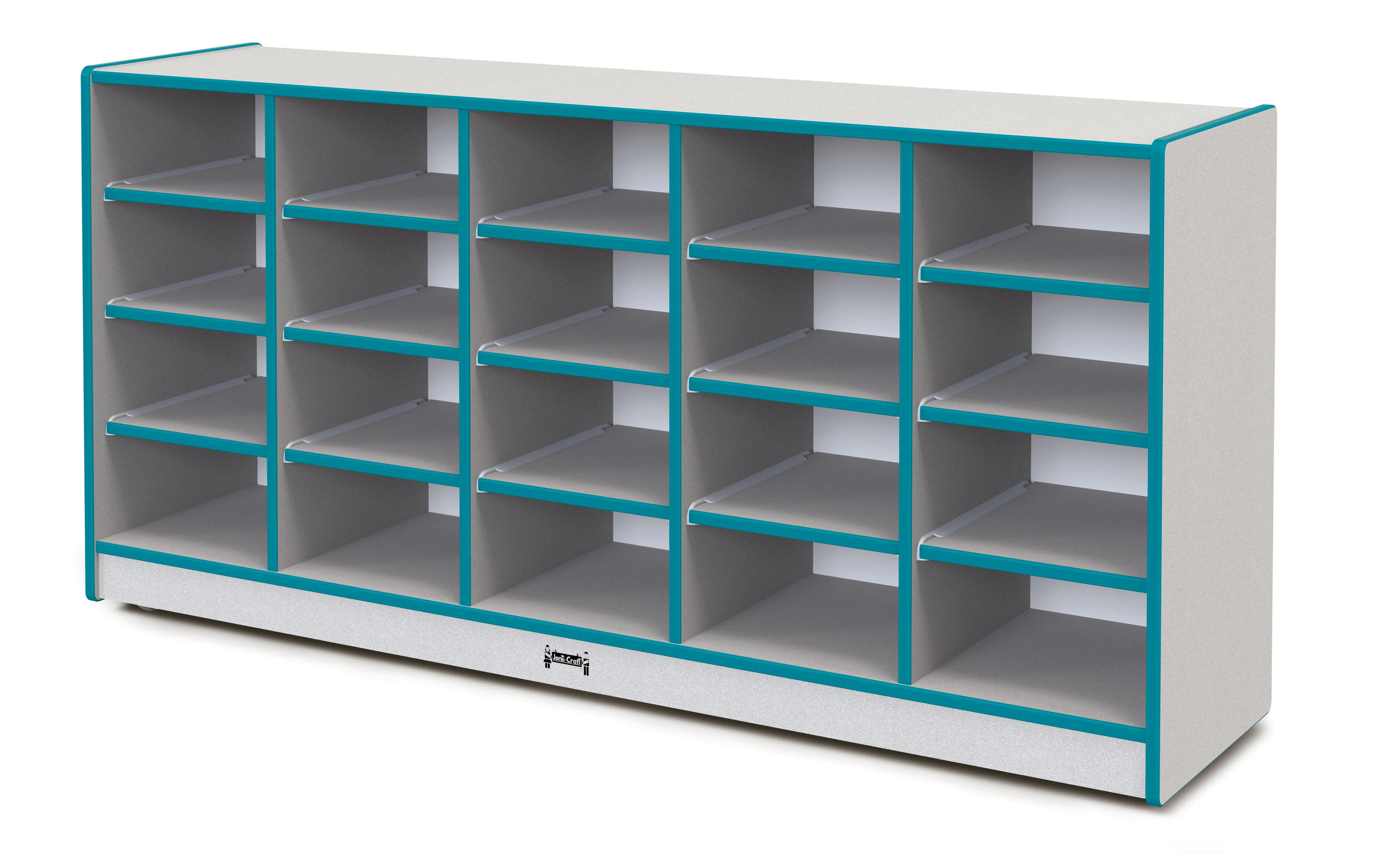 Rainbow Accents® 20 Tub Mobile Storage - with Tubs - Teal