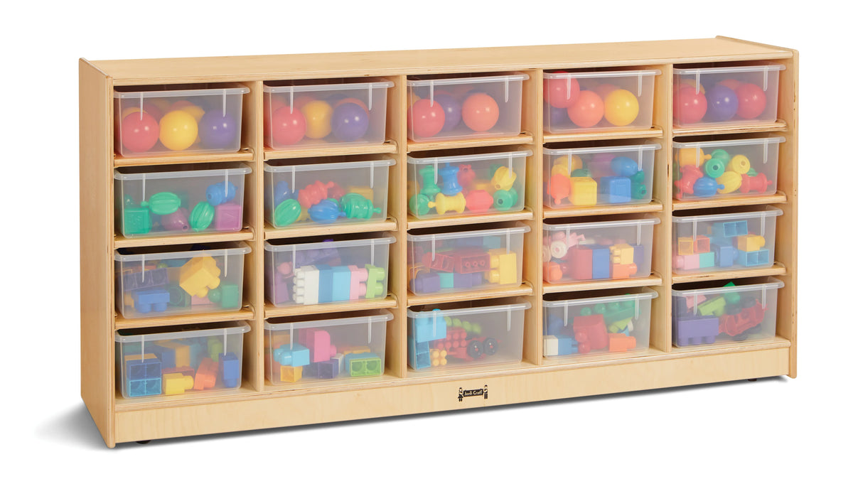 Jonti-Craft® 20 Tub Mobile Storage - with Clear Tubs