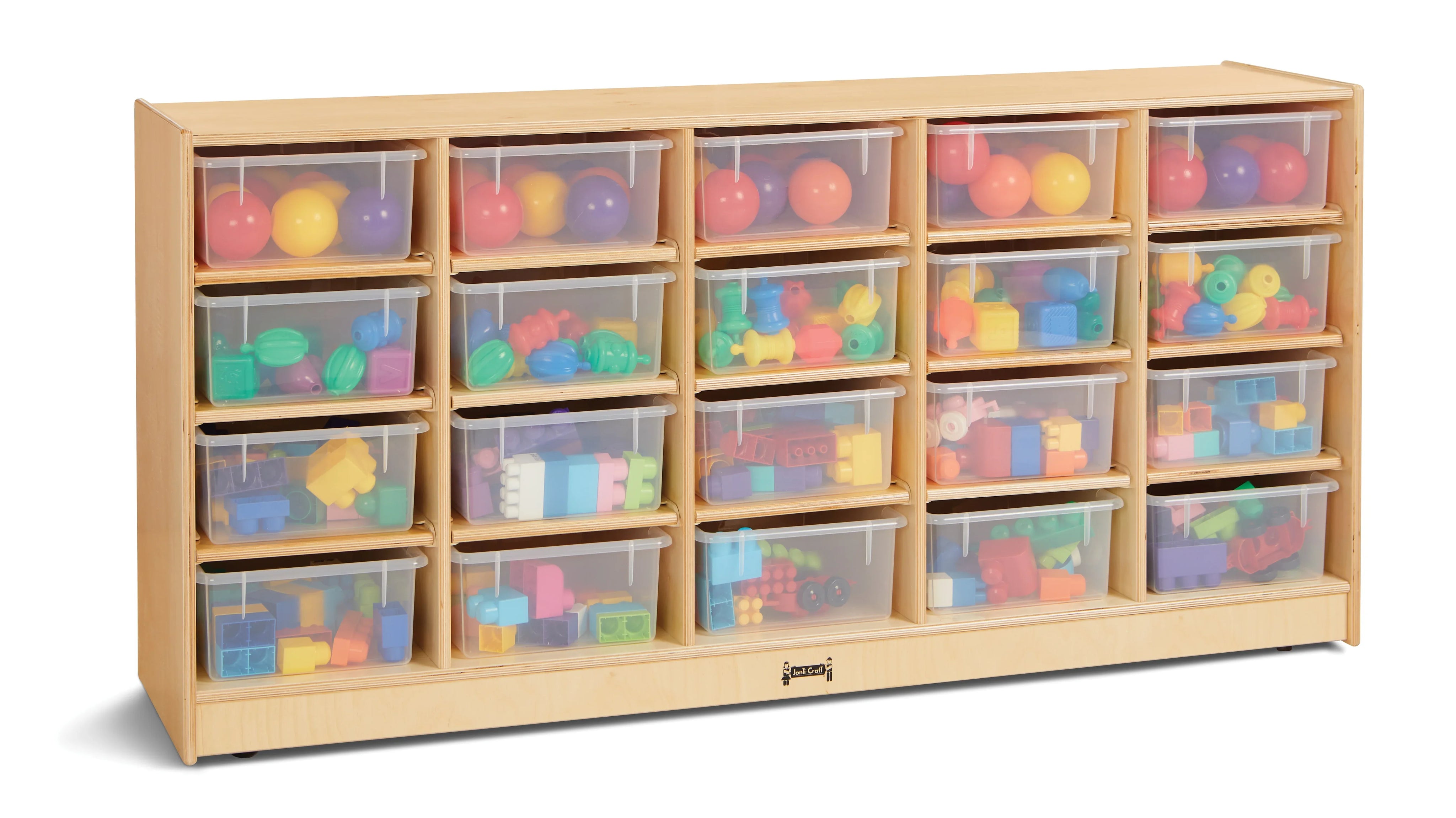 Jonti-Craft® 20 Tub Mobile Storage - with Colored Tubs