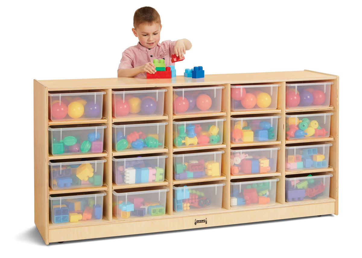 Jonti-Craft® 20 Tub Mobile Storage - with Clear Tubs