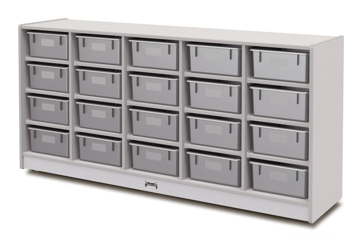Rainbow Accents® 20 Tub Mobile Storage - without Tubs - Gray