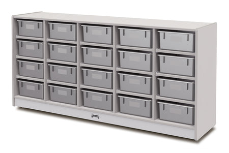 Rainbow Accents® 20 Tub Mobile Storage - with Tubs - Gray