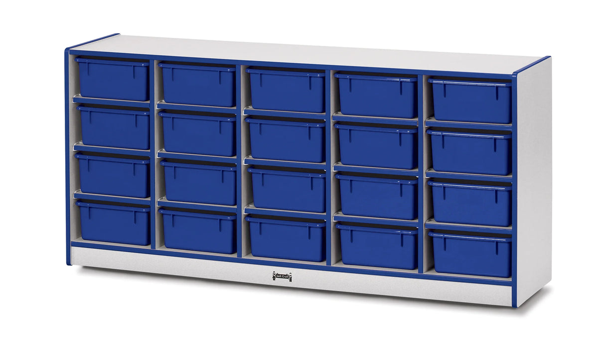 Rainbow Accents® 20 Tub Mobile Storage - with Tubs - Blue