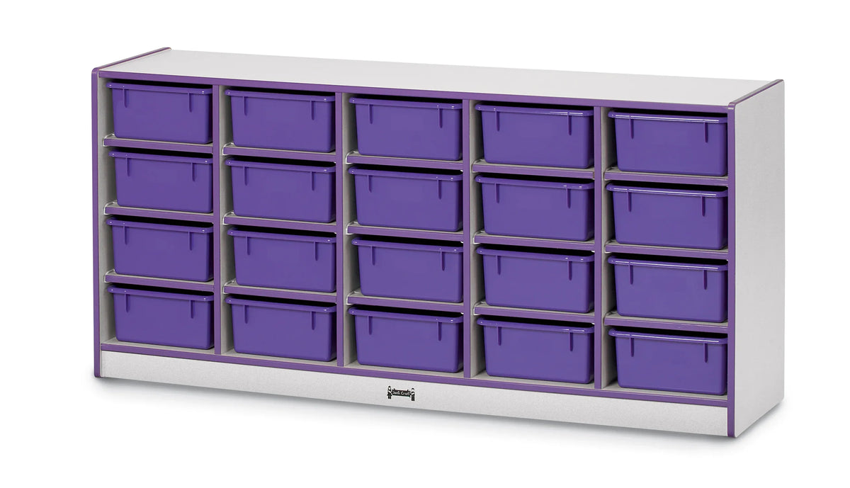 Rainbow Accents® 20 Tub Mobile Storage - without Tubs - Purple