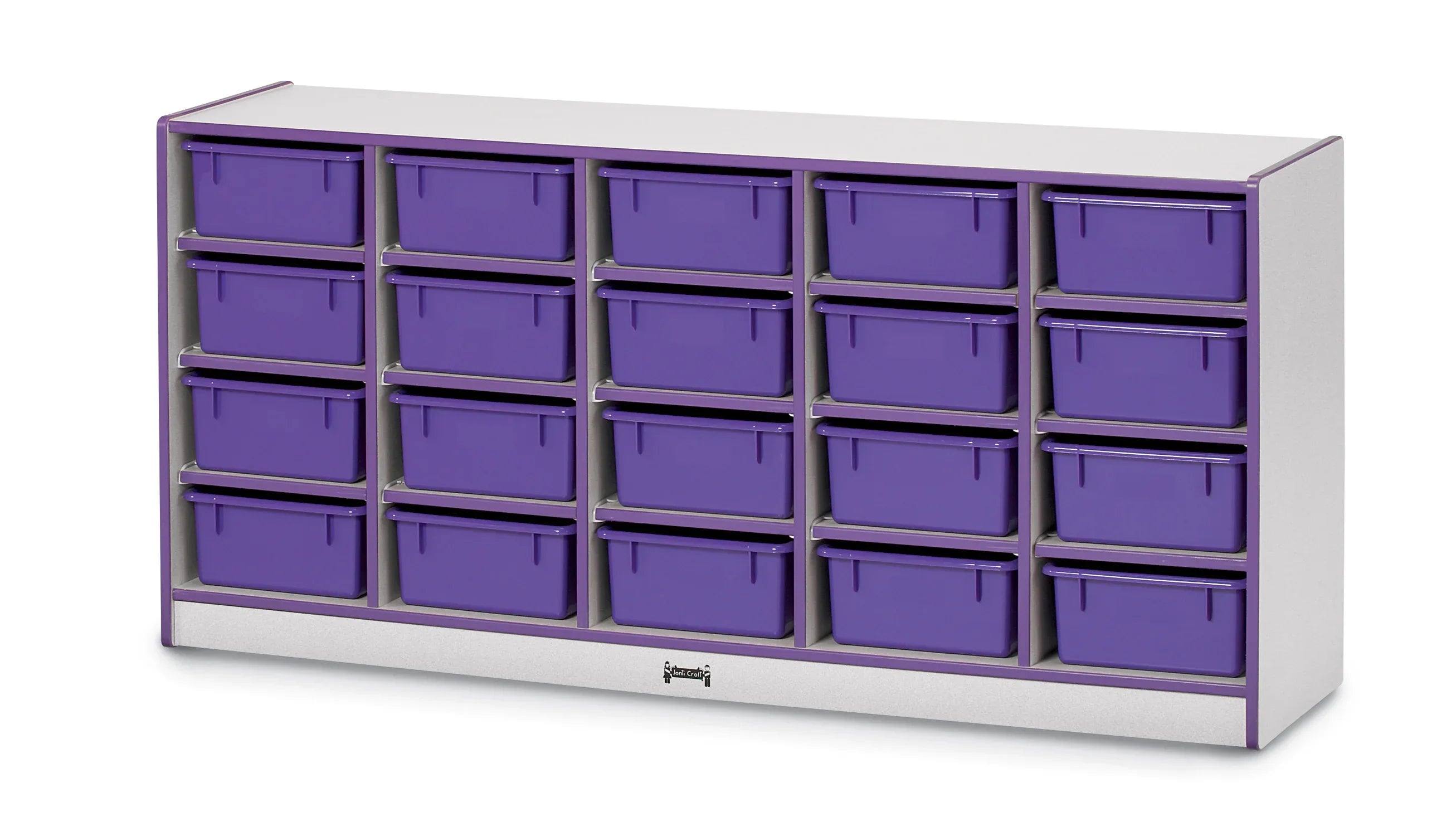 Rainbow Accents® 20 Tub Mobile Storage - without Tubs - Purple