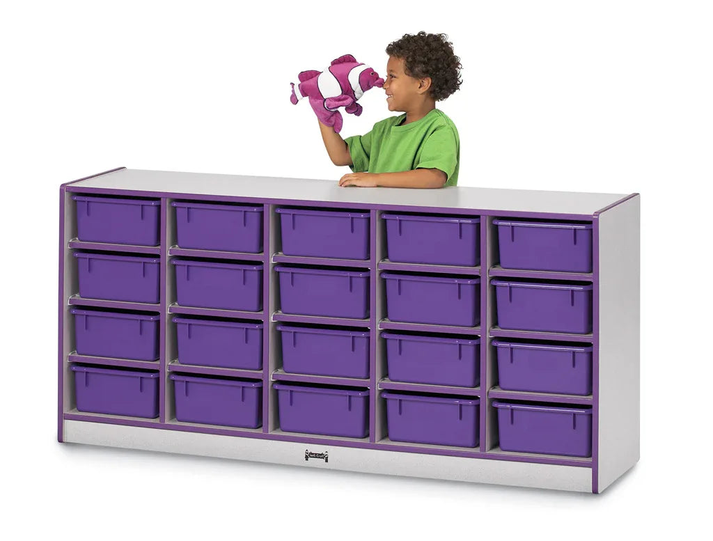 Rainbow Accents® 20 Tub Mobile Storage - with Tubs - Purple