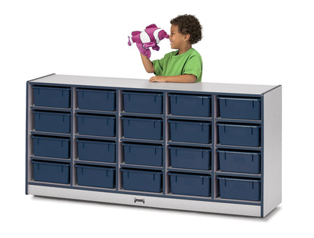 Rainbow Accents® 20 Tub Mobile Storage - with Tubs - Navy