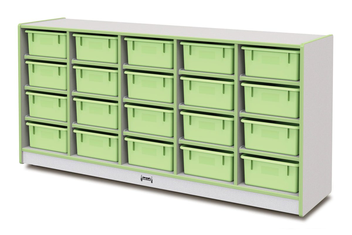Rainbow Accents® 20 Tub Mobile Storage - without Tubs - Key Lime Green