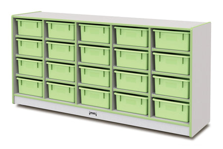 Rainbow Accents® 20 Tub Mobile Storage - without Tubs - Key Lime Green