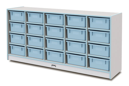 Rainbow Accents® 20 Tub Mobile Storage - with Tubs - Coastal Blue